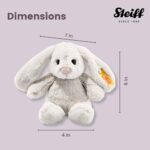 Steiff Hoppie Hase 18 cm hellgrau, Plüschtier Hase mit Schlappohren, Soft Cuddly Friends, flauschiges Stofftieruscheln – Bild 2