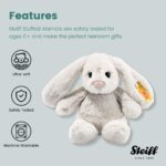 Steiff Hoppie Hase 18 cm hellgrau, Plüschtier Hase mit Schlappohren, Soft Cuddly Friends, flauschiges Stofftieruscheln – Bild 3